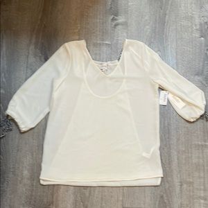 Off white blouse, size 6. Laundry by Shelli Segal.
